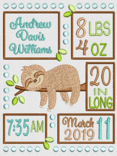 New Baby Wall Hanging
