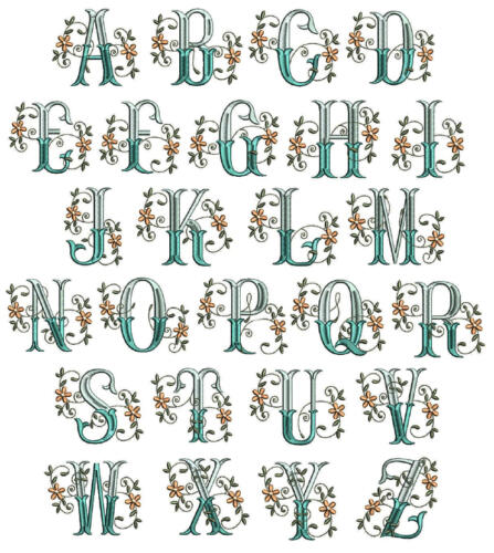 Monogram design example for baby blanket