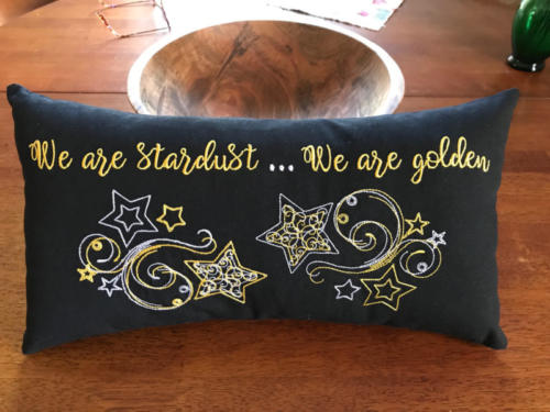 Custom embroidered pillow for 50th wedding anniversary gift