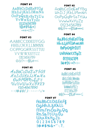 Stocking Font Choices