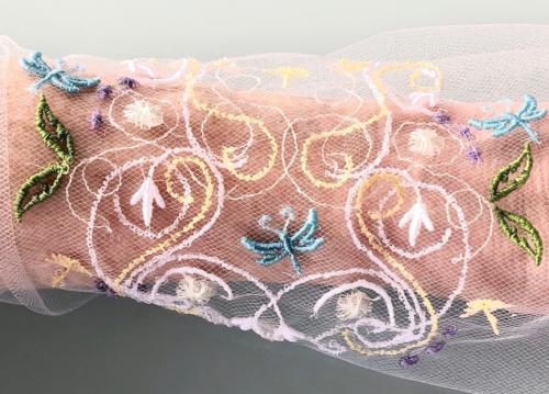 Tulle embroidered cuff